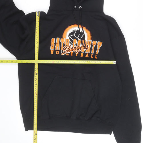 Champion Men's Black Medium Pullover Hoodie Bath County Graphic