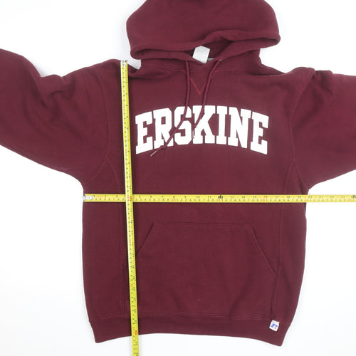 Russell Athletic Mens Red Pullover Hoodie M University Sports Fleece