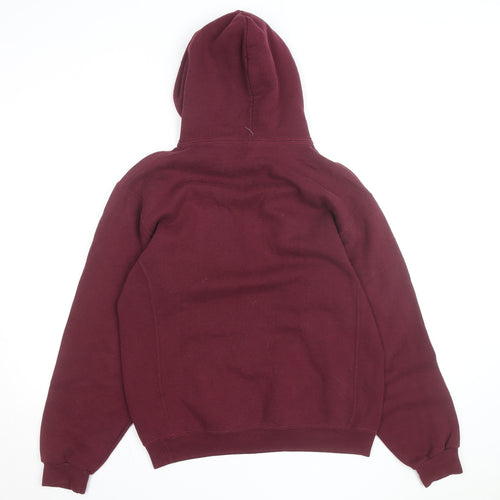 Russell Athletic Mens Red Pullover Hoodie M University Sports Fleece
