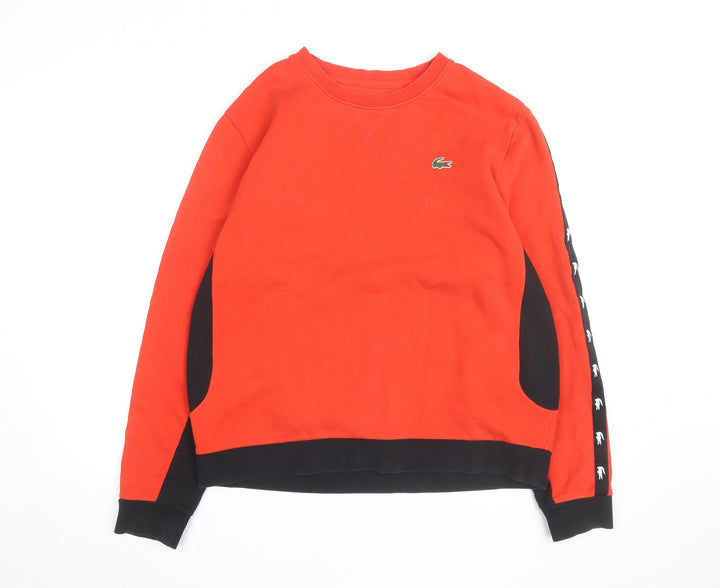 Lacoste Sport Men's Red Regular Fit Crew Neck Sweatshirt Size L