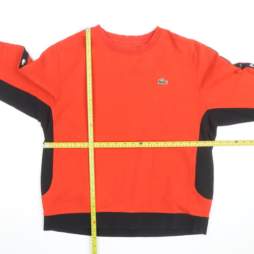 Lacoste Sport Men's Red Regular Fit Crew Neck Sweatshirt Size L