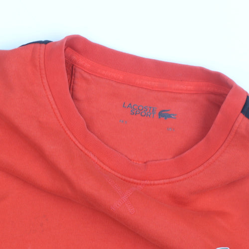 Lacoste Sport Men's Red Regular Fit Crew Neck Sweatshirt Size L