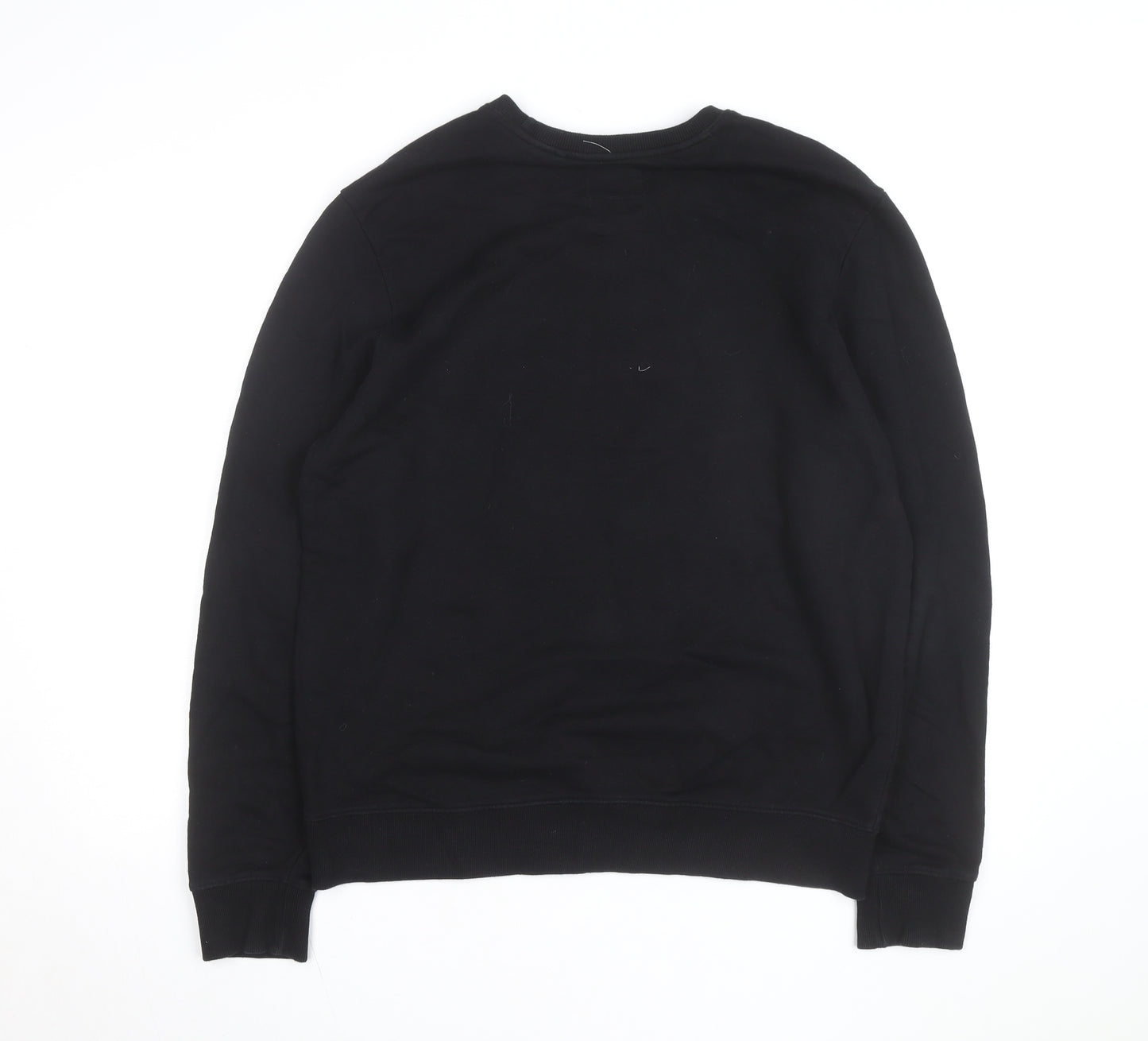 Guess Men's Black Cotton Crew Neck Pullover Sweatshirt L