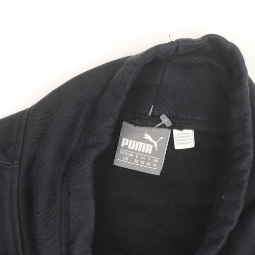 Puma Men's Black L Pullover Sweatshirt High Neck Logo Fleece