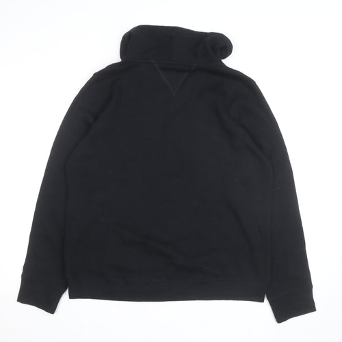Tommy Hilfiger Men’s Black L Pullover Hoodie Logo Sports Fleece