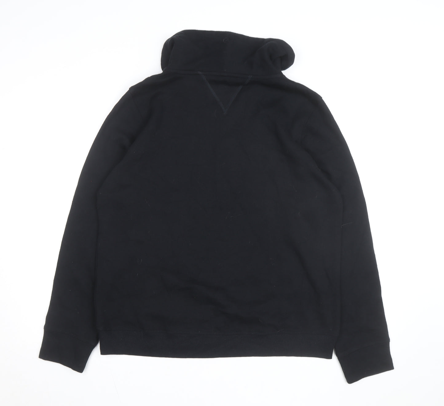 Tommy Hilfiger Men’s Black L Pullover Hoodie Logo Sports Fleece