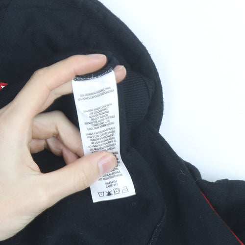 Tommy Hilfiger Men’s Black L Pullover Hoodie Logo Sports Fleece