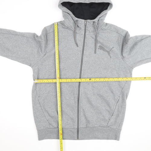 Puma Men's Grey Full Zip Hoodie Size M Regular Fit