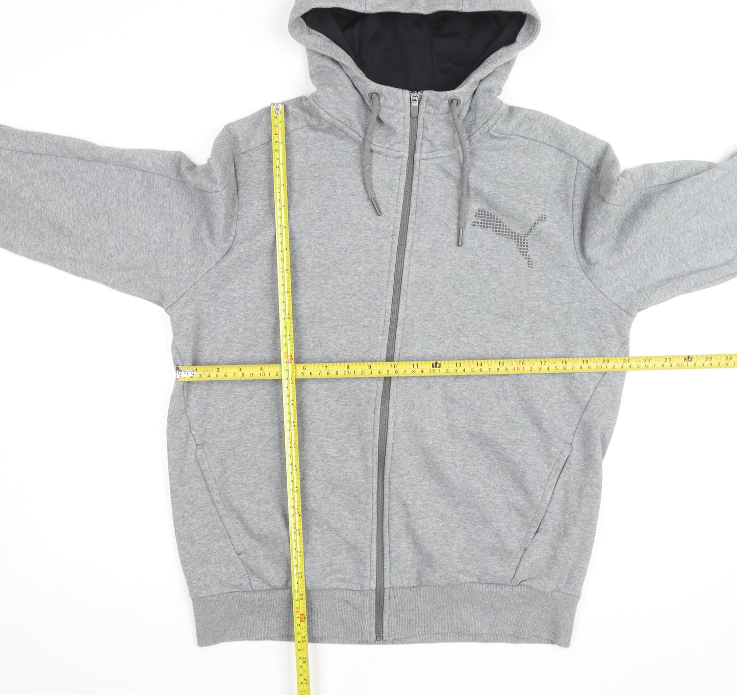Puma Men's Grey Full Zip Hoodie Size M Regular Fit