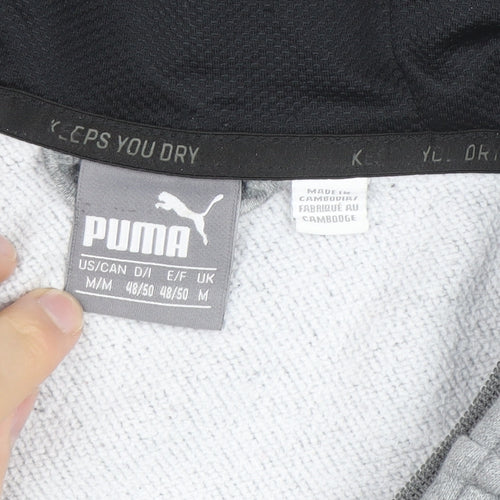 Puma Men's Grey Full Zip Hoodie Size M Regular Fit