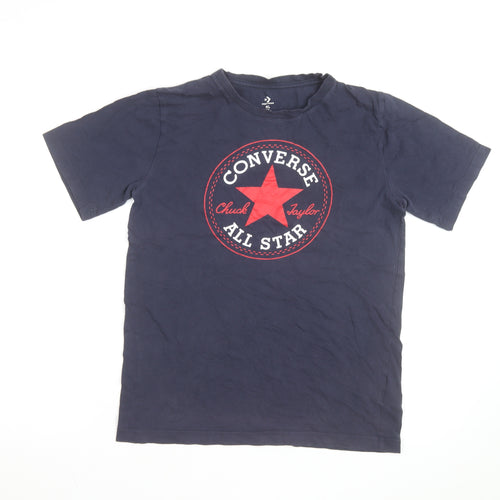 Converse Boys Blue Logo Graphic T-Shirt XL 13-15 Years Short Sleeve