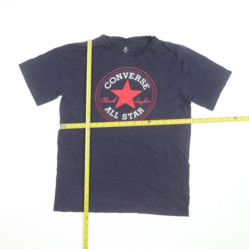 Converse Boys Blue Logo Graphic T-Shirt XL 13-15 Years Short Sleeve