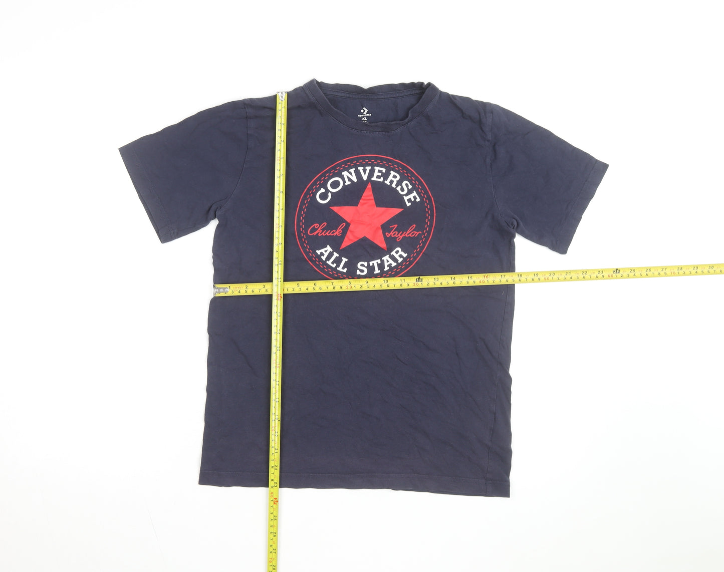 Converse Boys Blue Logo Graphic T-Shirt XL 13-15 Years Short Sleeve