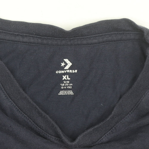 Converse Boys Blue Logo Graphic T-Shirt XL 13-15 Years Short Sleeve