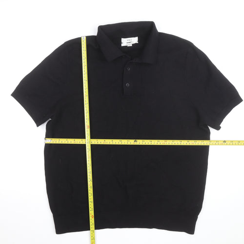 Marks and Spencer Men’s Black 2XL Cotton Polo Shirt