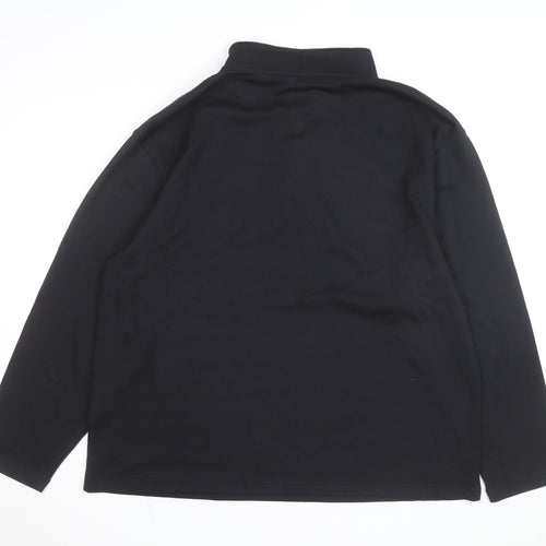Champion Men Black XL Henley Sweatshirt CSUN Logo Cotton Blend