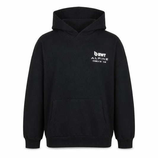 BWT Alpine Formula One Team Boys Black Pullover Hoodie 15-16 Years