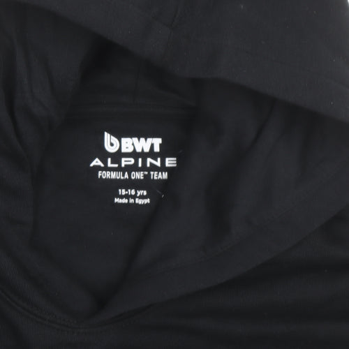 BWT Alpine Formula One Team Boys Black Pullover Hoodie 15-16 Years