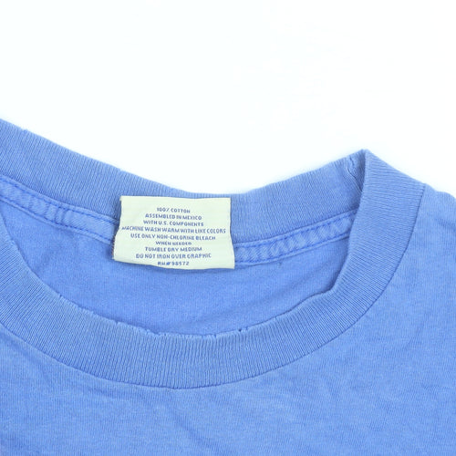 Steve & Barry’s Men Blue DUKE Long Sleeve Cotton Crew Neck Top XL