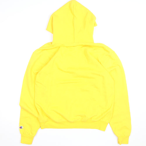 Champion Men's Yellow Delaware Pullover Hoodie M Graphic Fleece