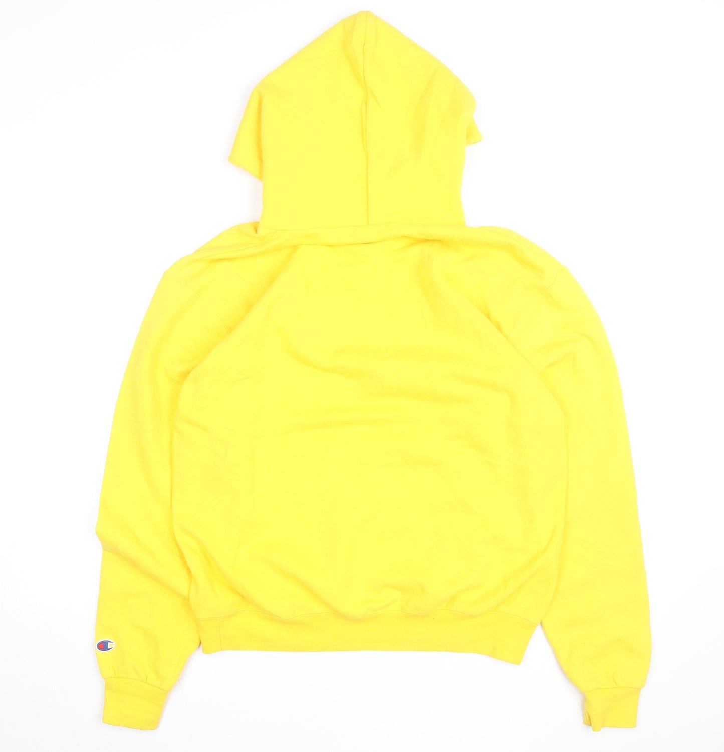 Champion Men's Yellow Delaware Pullover Hoodie M Graphic Fleece
