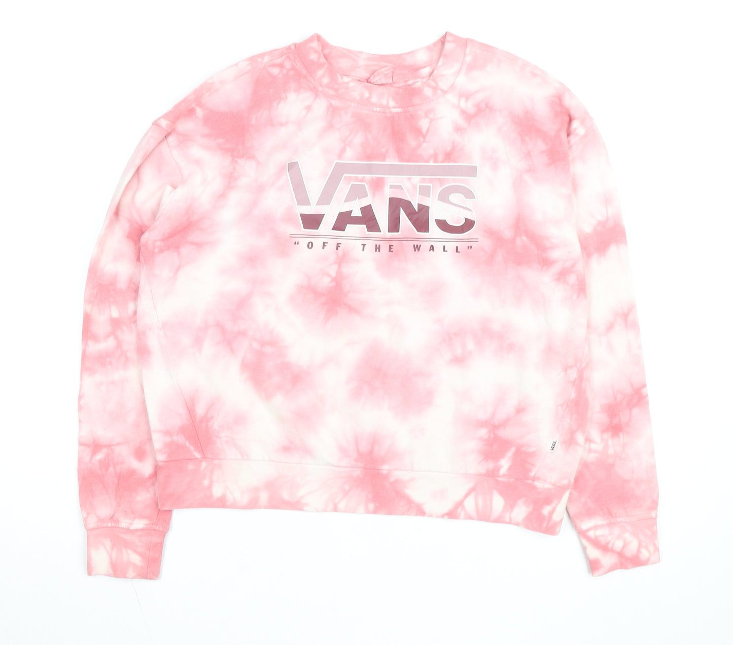 Vans Womens Pink Tie Dye Pullover Sweatshirt XS Cotton Casual