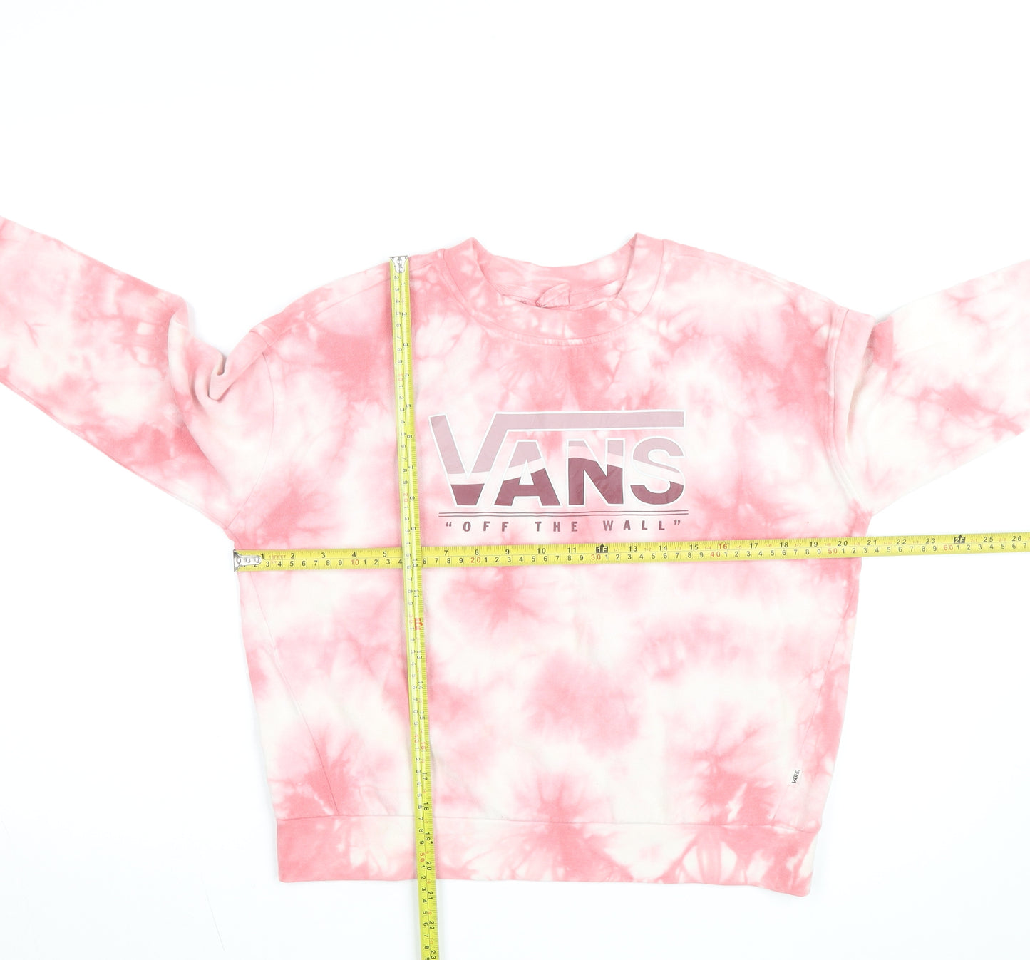 Vans Womens Pink Tie Dye Pullover Sweatshirt XS Cotton Casual