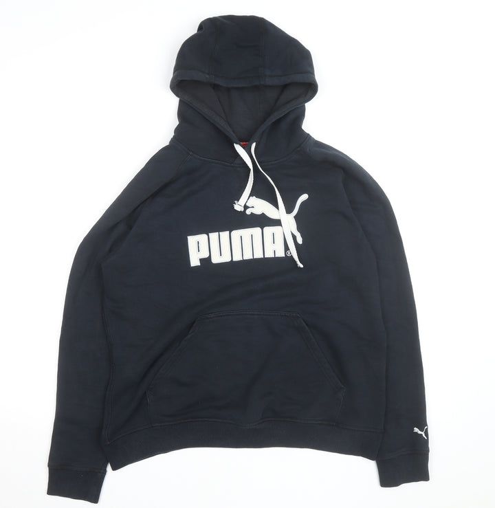Puma Women Black Pullover Hoodie UK 16 DryCELL Logo Sweatshirt