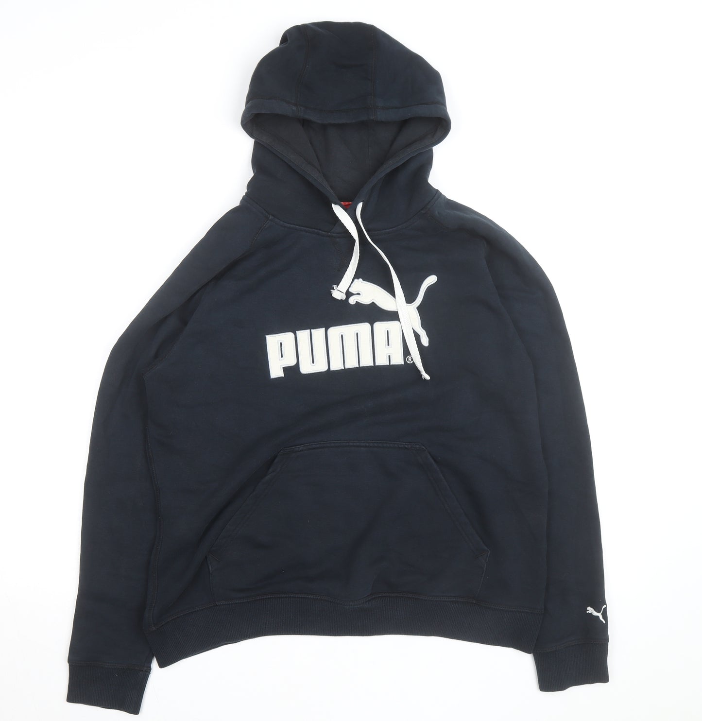 Puma Women Black Pullover Hoodie UK 16 DryCELL Logo Sweatshirt