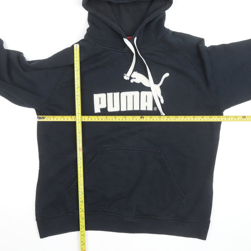 Puma Women Black Pullover Hoodie UK 16 DryCELL Logo Sweatshirt