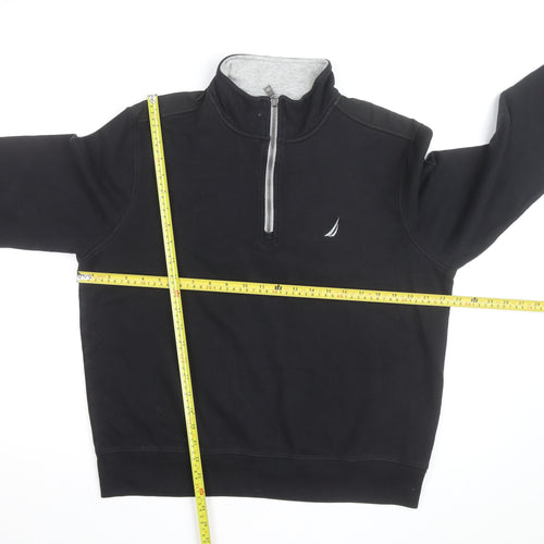 Nautica Men's Black 1/4 Zip Pullover Sweatshirt Size M