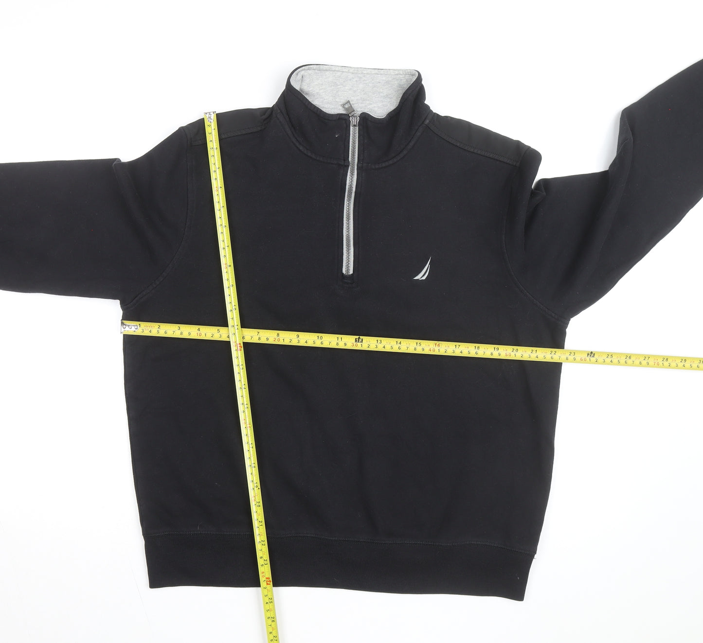 Nautica Men's Black 1/4 Zip Pullover Sweatshirt Size M