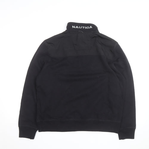 Nautica Men's Black 1/4 Zip Pullover Sweatshirt Size M