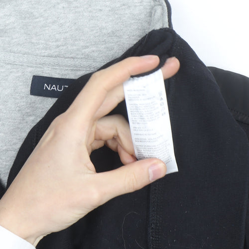 Nautica Men's Black 1/4 Zip Pullover Sweatshirt Size M