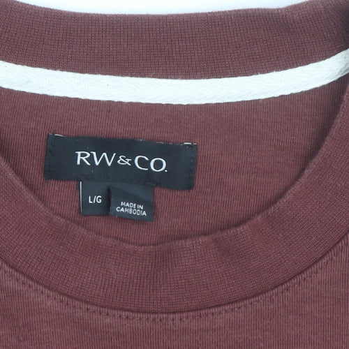 RW&CO Men’s Brown Crew Neck Pullover Sweatshirt Size L