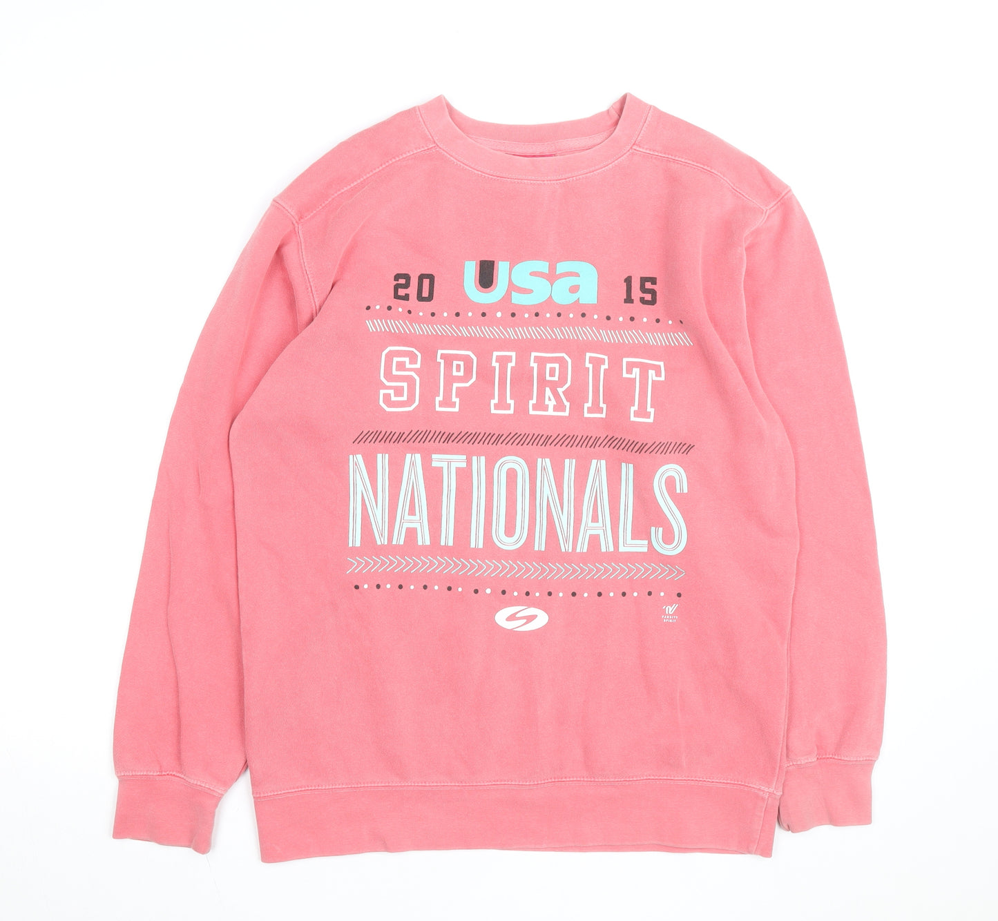 Comfort Colors Women's Pink USA Spirit Nationals Pullover Sweatshirt Size S