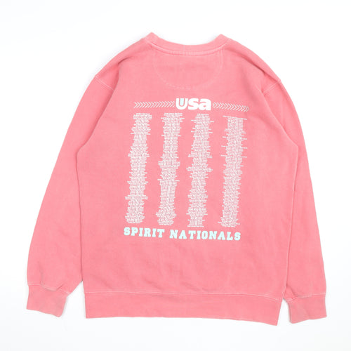 Comfort Colors Women's Pink USA Spirit Nationals Pullover Sweatshirt Size S