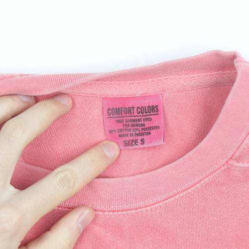 Comfort Colors Women's Pink USA Spirit Nationals Pullover Sweatshirt Size S