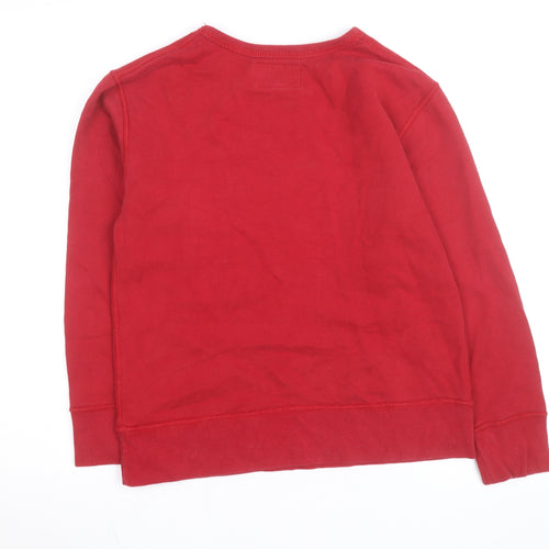 The Children's Place Boys Red Track & Field Graphic Crew Neck Sweatshirt 10-12 Years