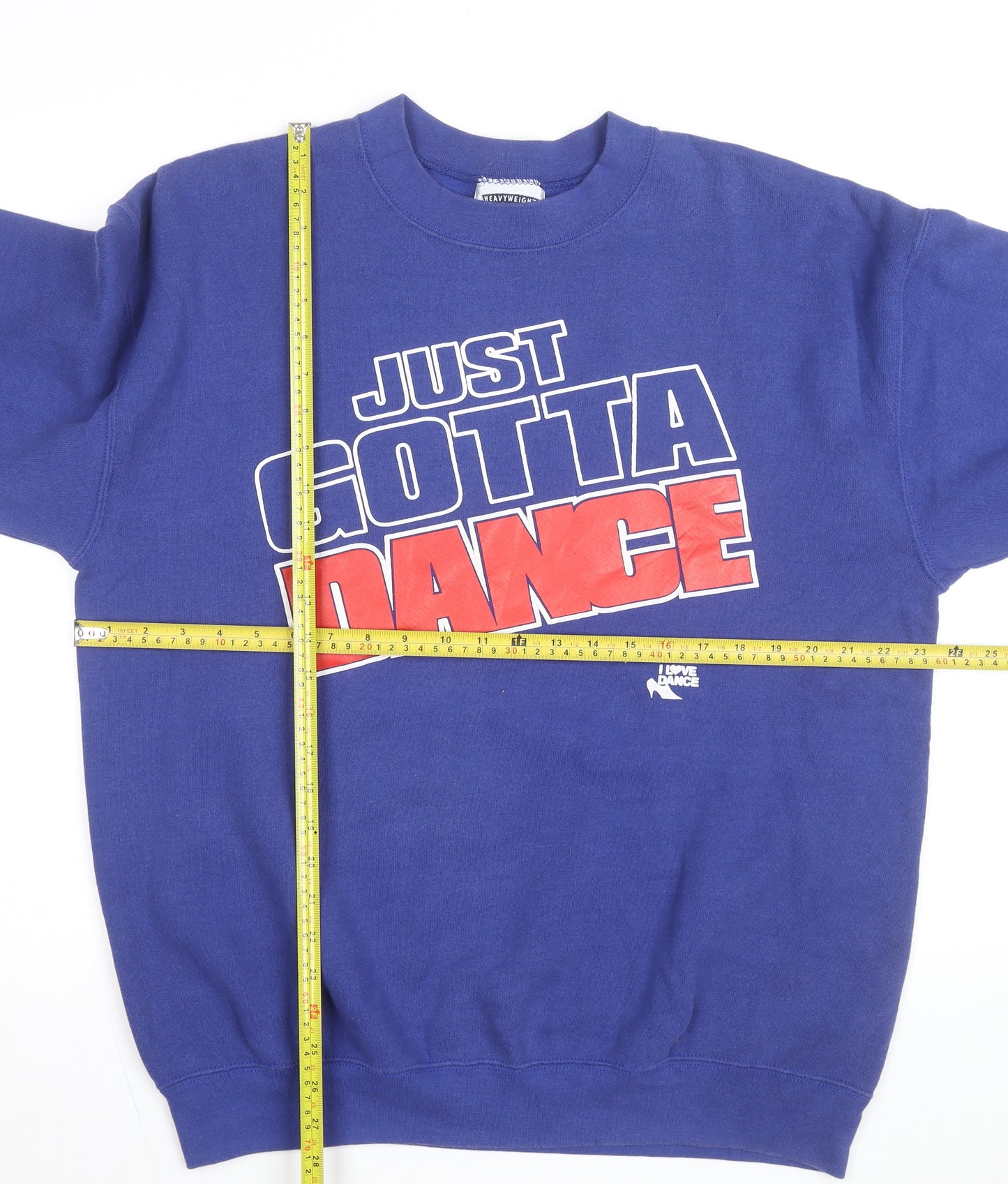 Lee Men's Blue Crew Neck Pullover Sweatshirt L Graphic Print