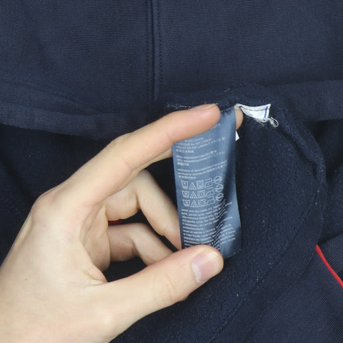 Tommy Hilfiger Boys Blue Colourblock Pullover Hoodie Size S
