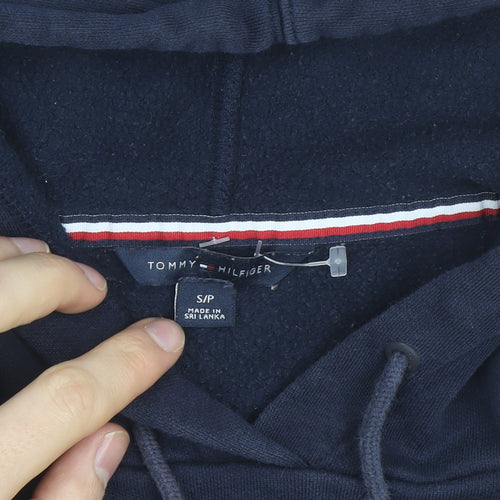 Tommy Hilfiger Boys Blue Colourblock Pullover Hoodie Size S
