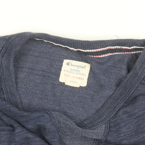 Champion Men's Blue XL Pullover Sweatshirt Crew Neck Athletic Jersey