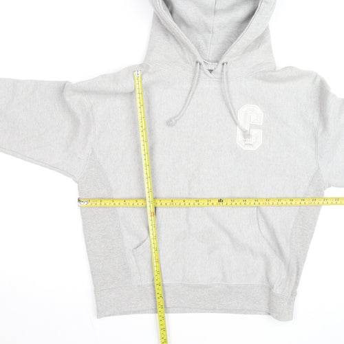 Champion Mens Grey Pullover Hoodie L Reverse Weave Embroidered Logo