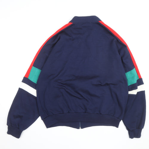 Trader Bay Men's Multicoloured Full Zip Sweatshirt L Retro 90s Style