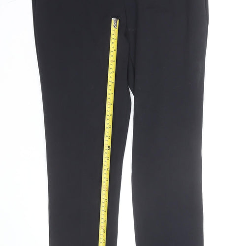 Marks and Spencer Women Black Slim Ankle Trousers Size 12 Regular