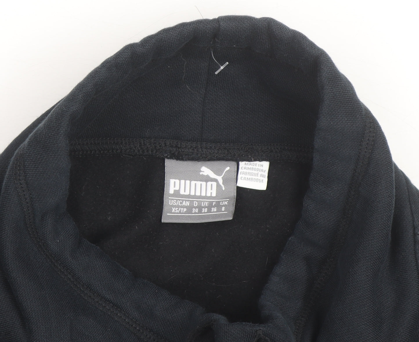 Puma Men's Black XS Pullover Sweatshirt High Neck Graphic Fleece