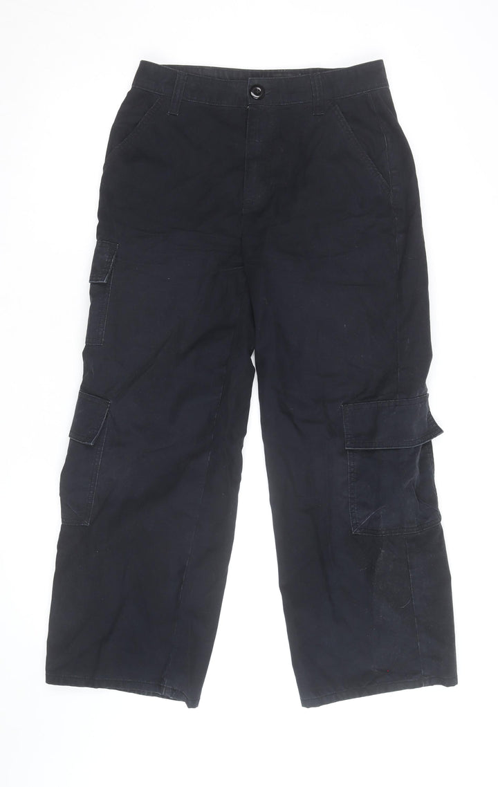 ASOS Women’s Black Petite Cargo Trousers Size 10 Cotton