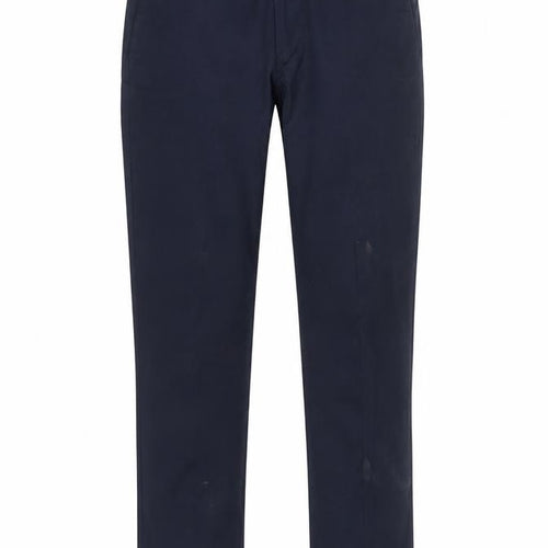 Marks and Spencer Men's Blue Chino Trousers 36W 31L Regular Fit