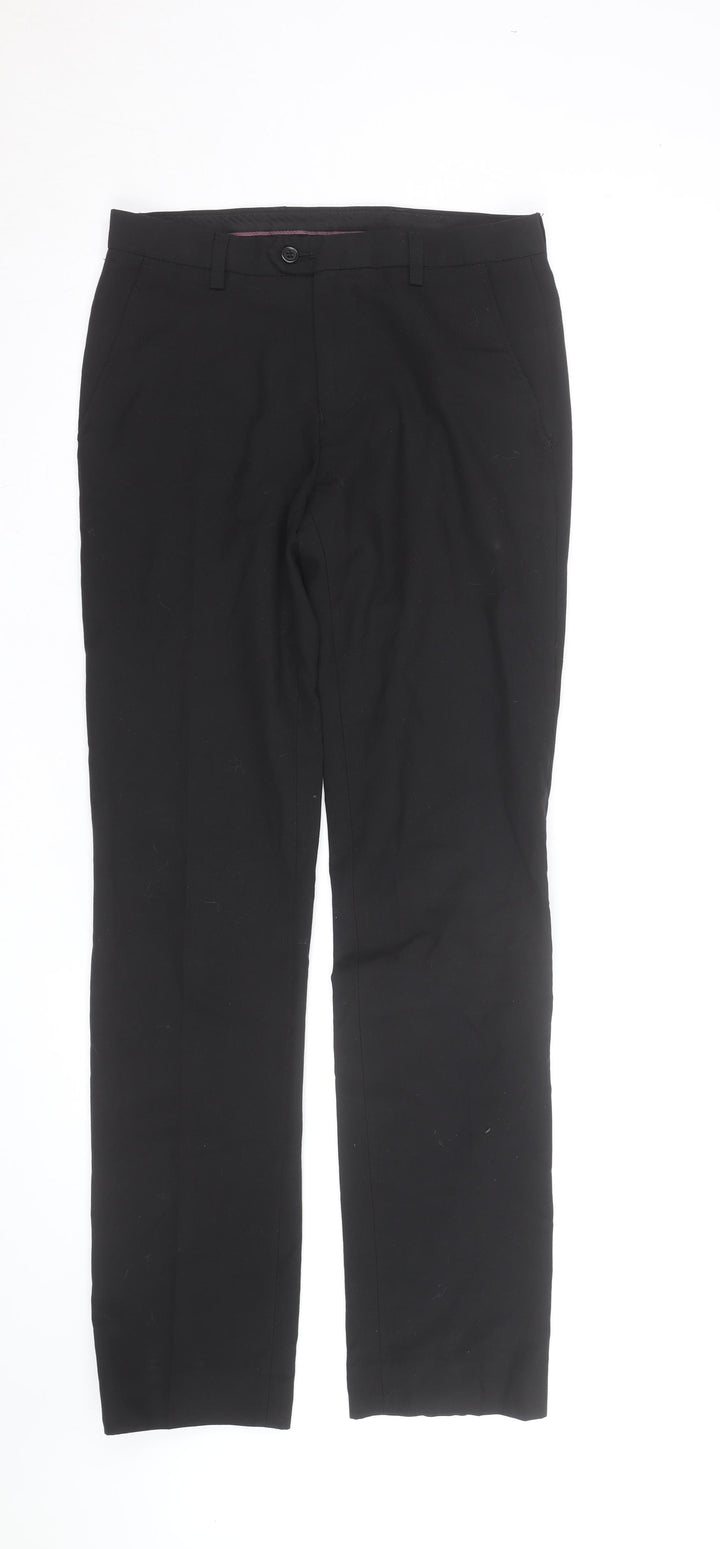 Next Women’s Black Straight Leg Work Trousers Size 10 Regular